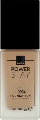 Тональный флюид Avon Power Stay 24H Foundation + Niacinamide матирующий стойкий SPF 10, 30 мл
