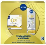 Набор NIVEA Q10 Power сыворотка для области вокруг глаз 15 мл и дневной крем SPF 15 50 мл для зрелой кожи — фото 1