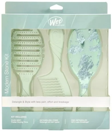 Набор расчесок Wet Brush Pro Detangler Modern Stone щетка Flex Dry гребень и щетка для распутывания 3 шт