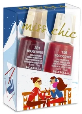 Набор лаков для ногтей Mavala Mini Color's Miss Chick Forever оттенки 381 и 156 2 шт по 5 мл