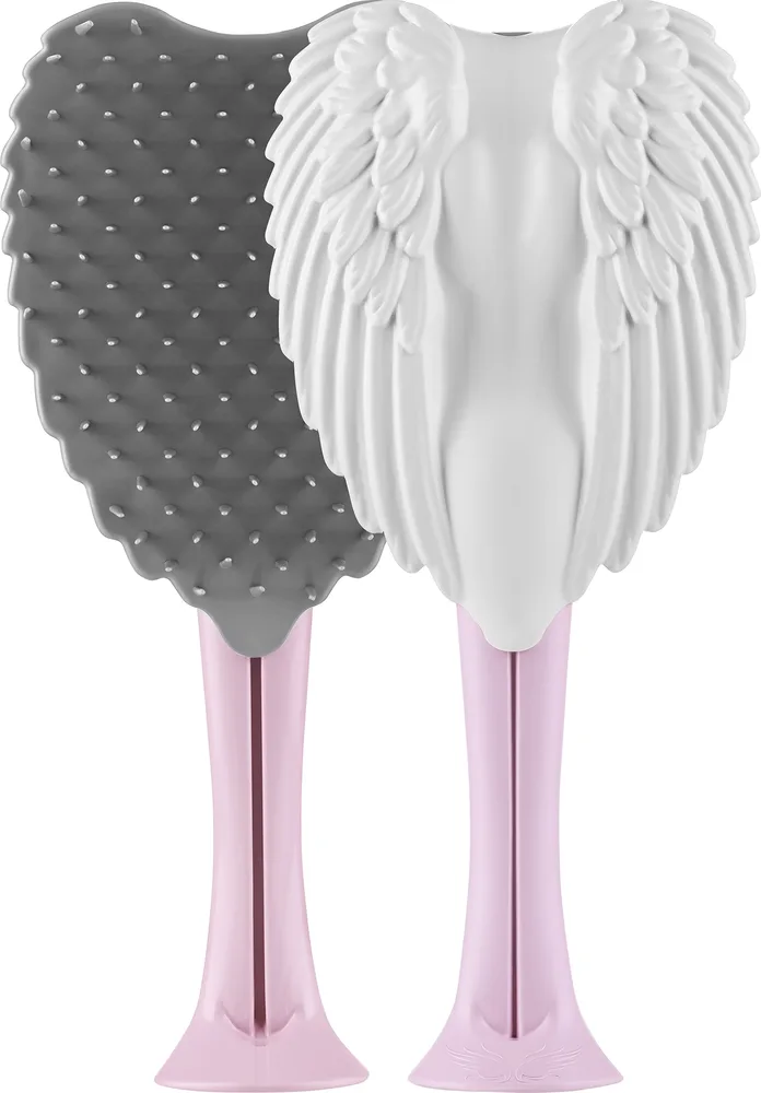 Щётка для волос Tangle Angel Pop-Up Detangler для распутывания, складная, бело-серая, 1 шт