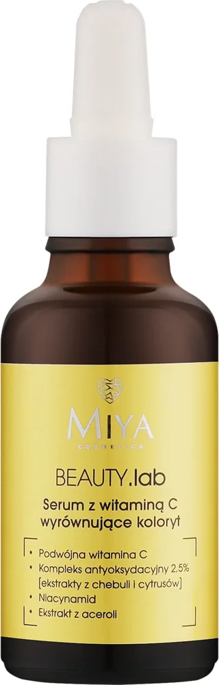 Сыворотка для лица Miya Cosmetics Beauty Lab Vitamin C выравнивающая тон антиоксидантная 30 мл