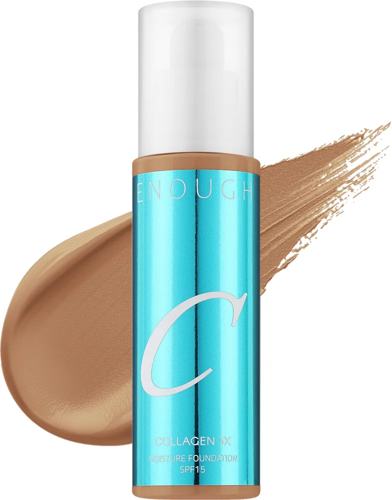 Тональный флюид Enough Collagen 3x Moisture Foundation увлажняющий стойкий SPF 15, 100 мл, оттенок N10