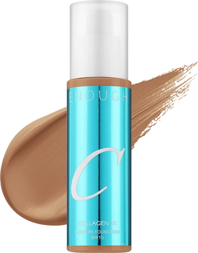 Тональный флюид Enough Collagen 3x Moisture Foundation увлажняющий стойкий SPF 15, 100 мл, оттенок N20