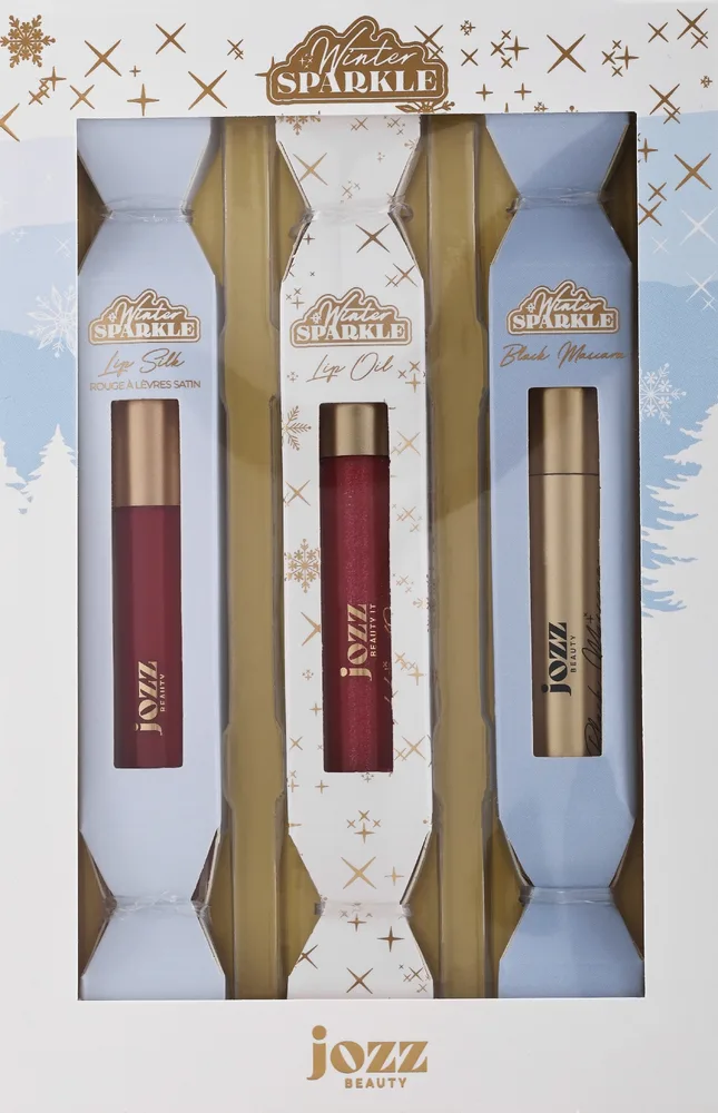 Набор для макияжа Jozz Trio Crackers тушь блеск и жидкая помада для губ 3x7.5 мл