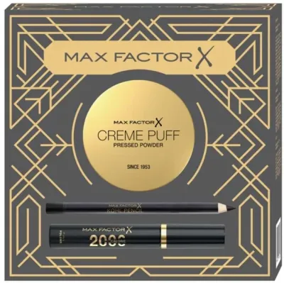 Набор для макияжа Max Factor: тушь 2000 Calorie 9 мл, карандаш Kohl Pencil 4 г, пудра Creme Puff 14 г