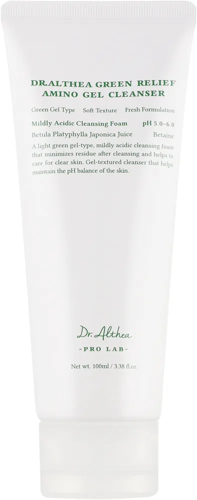 Аминокислотный очищающий гель для лица Dr Althea Green Relief Amino Gel Cleanser, 100 мл