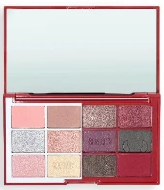 Палетка теней для век Makeup Revolution Truly Sinful Eyeshadow Palette, двенадцать оттенков, 12 г