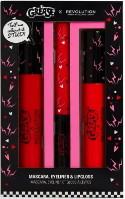 Набор Makeup Revolution X Grease Shape Up Sandy подводка-фломастер 3 мл тушь для ресниц 7 мл и блеск для губ 4.5 мл