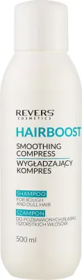 Шампунь Revers Hairboost Smoothing Compress разглаживающий, с гидролизованным шёлком и маслом авокадо, для жёстких и тусклых волос, 500 мл, Польша