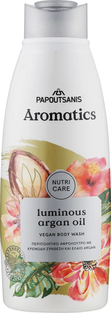 Гель для душа Aromatics Papoutsanis Luminous Argan Oil с маслом арганы, 600 мл