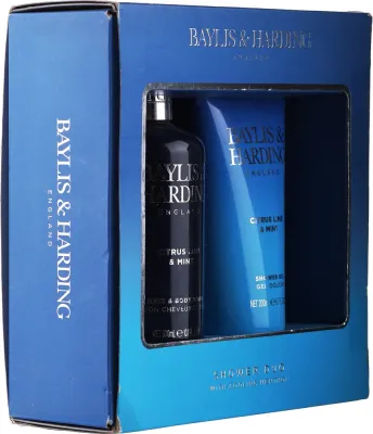 Набор Baylis & Harding Citrus Lime & Mint мужской гель для душа 200 мл и гель для тела и волос 300 мл
