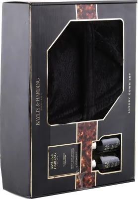 Набор Baylis & Harding Black Pepper & Ginseng гель для душа 100 мл мыло для лица 100 мл кристаллы для ванны 75 г и халат