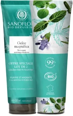 Набор Sanoflore Magnifica органическое очищающее желе для лица 2 шт по 120 мл