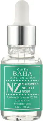Сыворотка для лица Cos De BAHA Niacinamide + Zinc в высокой концентрации себорегулирующая 30 мл