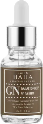 Сыворотка для лица Cos De BAHA Galactomyces 94 сияющая с ниацинамидом 30 мл