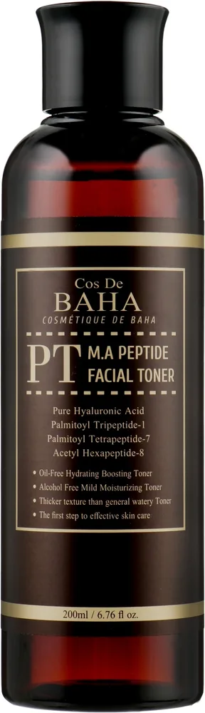 Тоник для лица Cos De BAHA с пептидами Matrixyl 3000 и Argireline, керамидами, 200 мл