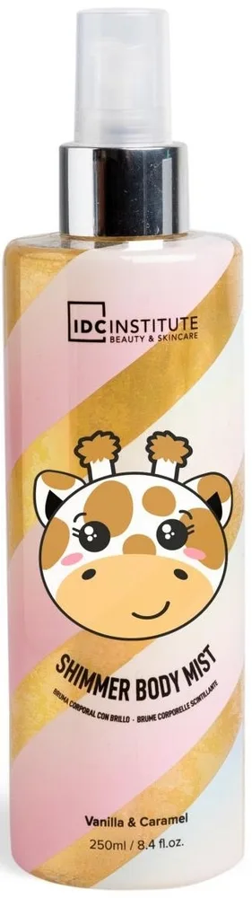 Мист для тела IDC Institute Cute Animals Giraffe с шиммером карамель и ваниль 250 мл