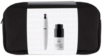 Набор для век Usu Cosmetics Perfect Eyes платиновая сыворотка с ниацинамидом и аксессуар 15 мл уценка