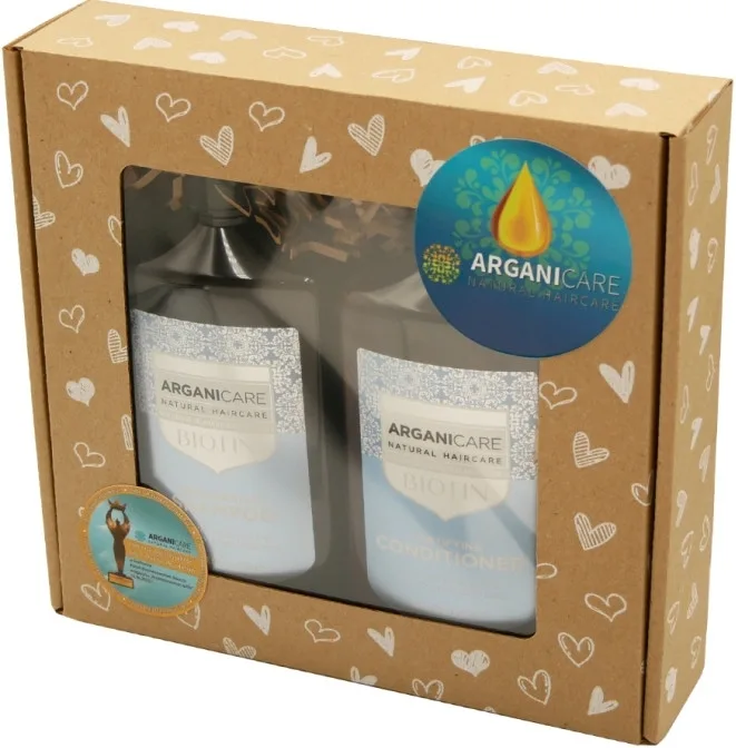 Набор для волос ArganiCare Biotin шампунь и кондиционер с биотином и глицерином 2x400 мл