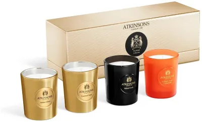 Набор ароматических свечей Atkinsons The British Collection 4 шт по 75 г
