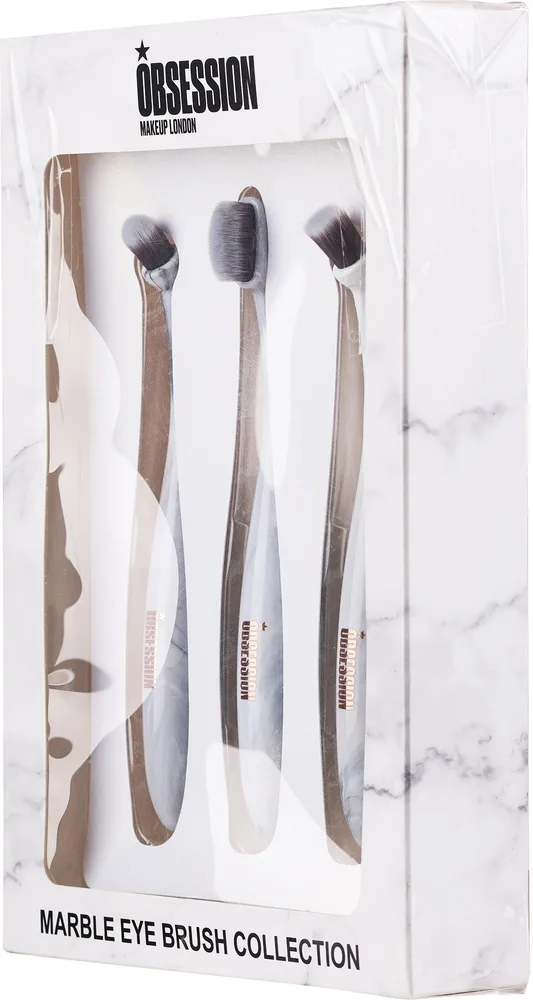 Набор кистей для макияжа глаз Makeup Obsession Marble Eye Brush Collection из 3 предметов
