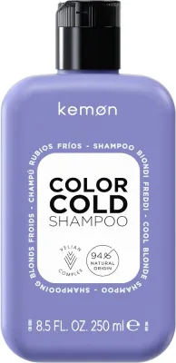 Шампунь Kemon Color Cold тонирующий, для холодного блонда, с фиолетовым пигментом против жёлтизны, с ромашкой и лилией, 250 мл, Италия