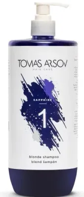 Шампунь Tomas Arsov Sapphire Blonde тонирующий, для блонда, мелирования и седых волос, с маслом лаванды, 1000 мл, Чехия