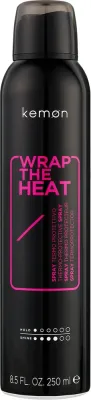 Термозащитный спрей-аэрозоль Kemon Wrap The Heat с касторовым маслом и ромашкой, 250 мл