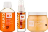 Набор для волос Hairmed Illuminating Treatment шампунь маска и масло сухими волосами и придания им блеска 200+250+30 мл — фото 2