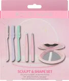 Набор Brushworks Sculpt & Shape Set набор пинцетов бритвы для бровей 3 шт и зеркало с увеличением пастельных оттенков — фото 1
