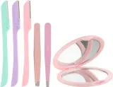 Набор Brushworks Sculpt & Shape Set набор пинцетов бритвы для бровей 3 шт и зеркало с увеличением пастельных оттенков — фото 2