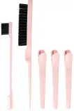 Набор Brushworks Slick & Style зажимы для секций 3 шт расческа для начеса и двусторонняя щетка-гребень — фото 2