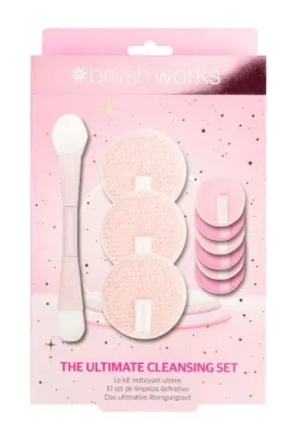 Набор Brushworks The Ultimate Cleansing многоразовые диски из микрофибры 6 шт диски для снятия макияжа 3 шт и двусторонний аппликатор