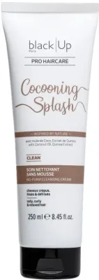 Крем для волос Black Up Cocooning Splash очищающий, без пены, с кокосовым маслом и киноа, мягкое мытьё, 250 мл