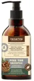 Шампунь Herbal Time Pine Tar дегтярный, против перхоти, с сосновой смолой, чайным деревом, лопухом и тимьяном, 240 мл, Болгария — фото 1
