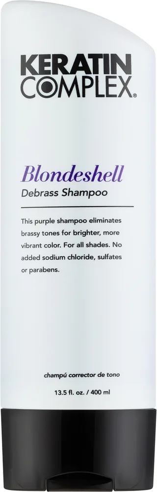 Шампунь Keratin Complex Blondeshell фиолетовый, против желтизны, с кератином, для блонда и седых волос, без сульфатов, 400 мл, США