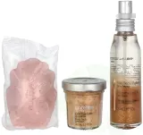 Набор Blancreme Season Essentials Peach & Apricot мерцающее сухое масло 50 мл скраб для тела 40 мл и мыло 70 г — фото 2
