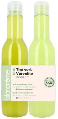 Набор для тела Blancreme Green Tea & Verbena гель для душа и молочко с зеленым чаем и вербеной 2x200 мл