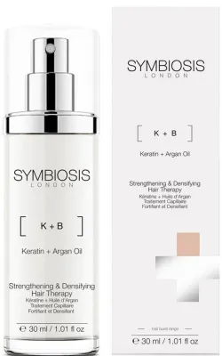 Укрепляющая маска для волос Symbiosis London Hair Burst, кератин, аргановое масло, масло сача инчи, биотин, 30 мл