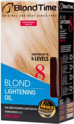 Набор для волос Blond Time Super Blond активатор и масло для придания волосам светлого оттенка блонд 120+60 мл
