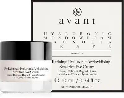 Крем для области вокруг глаз Avant Pro Refining Hyaluronic с гиалуроновой кислотой скваланом и маслом ши для чувствительной кожи 10 мл