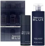 Мужской набор Arrogance Blue Pour Homme шампунь для тела и волос и дезодорант с алоэ 400+150 мл — фото 1