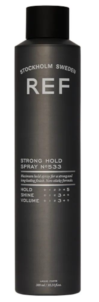 Лак для волос сильной фиксации REF Strong Hold Spray №533 с бергамотом и пачули, 300 мл