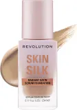 Тональная основа-сыворотка Makeup Revolution Skin Slik Radiant Satin Serum Foundation сатиновая сияющая, 23 мл, оттенок F9.7NW — фото 1