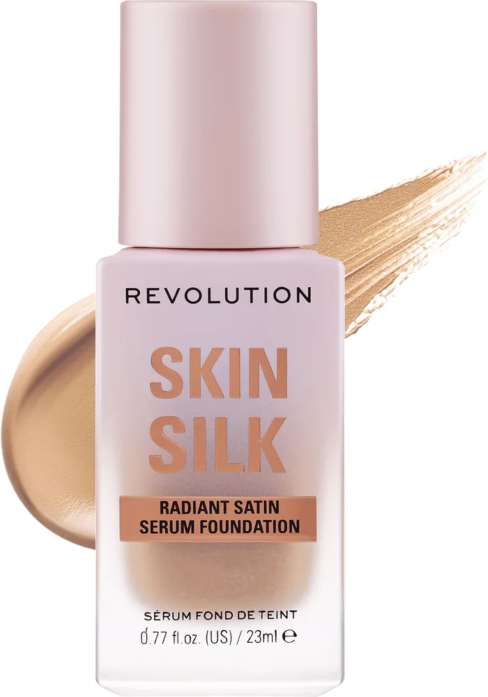 Тональная основа-сыворотка Makeup Revolution Skin Slik Radiant Satin Serum Foundation сатиновая сияющая, 23 мл, оттенок F9.2N