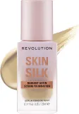Тональная основа-сыворотка Makeup Revolution Skin Slik Radiant Satin Serum Foundation сатиновая сияющая, 23 мл, оттенок F2.5NC — фото 1