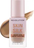 Тональная основа-сыворотка Makeup Revolution Skin Slik Radiant Satin Serum Foundation сатиновая сияющая, 23 мл, оттенок F12.7NC — фото 1