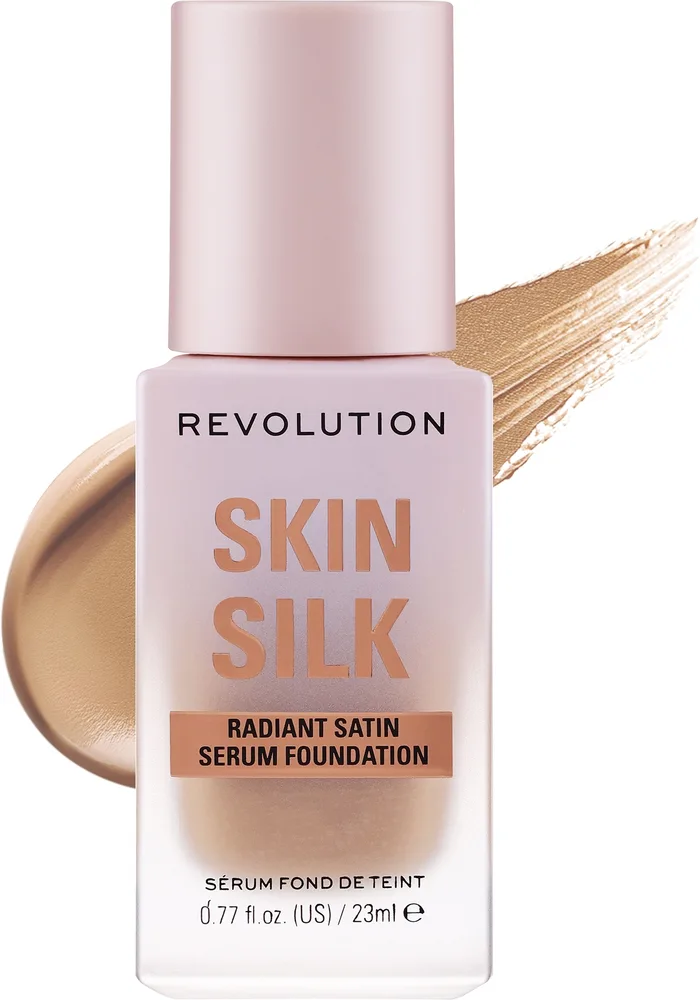 Тональная основа-сыворотка Makeup Revolution Skin Slik Radiant Satin Serum Foundation сатиновая сияющая, 23 мл, оттенок F6.2NC