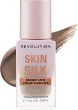 Тональная основа-сыворотка Makeup Revolution Skin Slik Radiant Satin Serum Foundation сатиновая сияющая, 23 мл, оттенок F13.7NW — фото 1